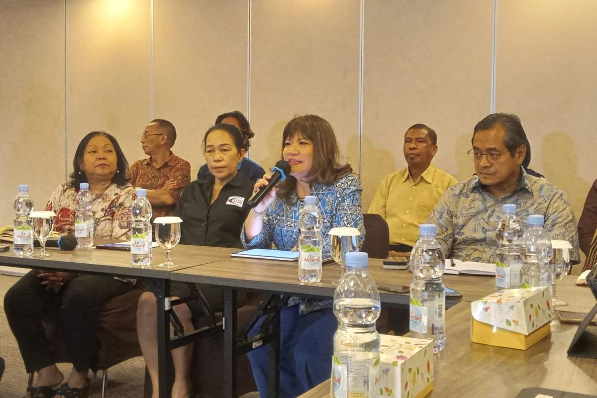 Konferensi pers Apindo soal tapera di Kantor Apindo, Jakarta, Jumat (31/5/2024).