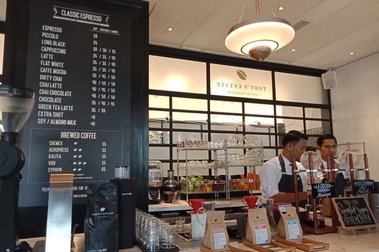 Gerai Tobys Estate di Grand Indonesia Mall yang baru diresmikan, Senin (2/7/2018).