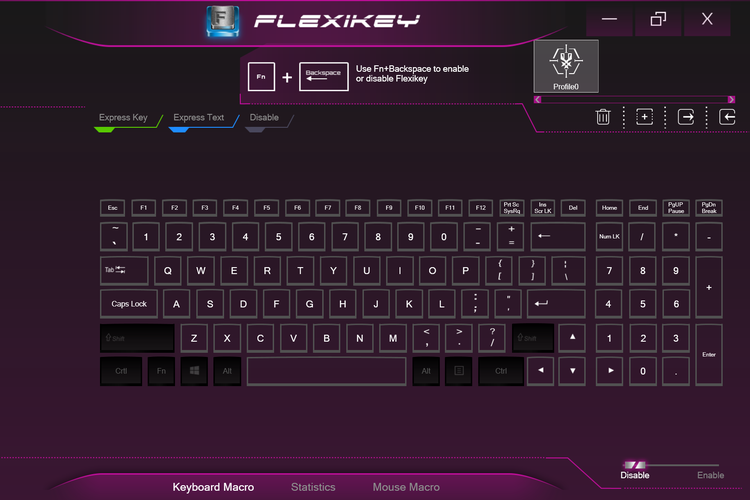 Fitur Flexikey untuk keyboard Axioo Pongo 7