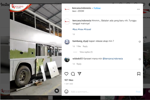 Kencana Luxury Shuttle Beri Bocoran Bus Baru, Pakai Bodi Bus Tentrem