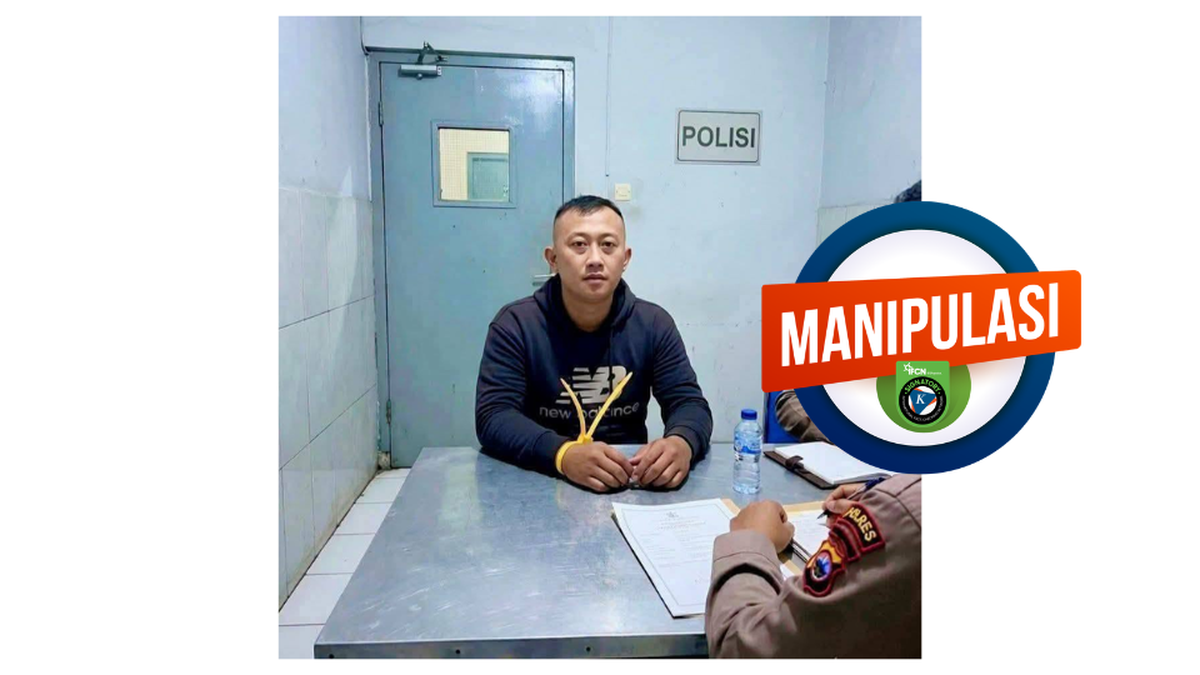 INFOGRAFIK: Hoaks Tersangka Penyekapan Taufik Hidayat Diinterogasi, Foto adalah Konten AI