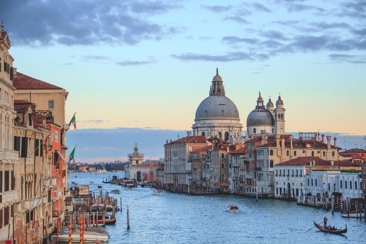 Ilustrasi Venesia di Italia.