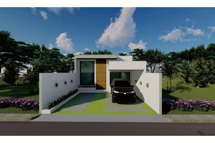 Rumah dengan halaman yang luas 