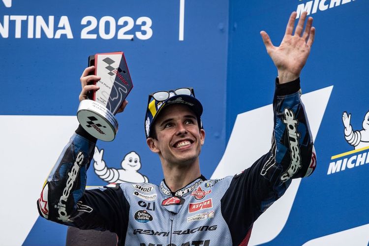 Alex Marquez saat berlaga pada MotoGP Argentina 2023 di Sirkuit Termas de Rio Hondo. Terkini, Alex Marquez akan kembali tampil dalam rangkaian MotoGP Amerika 2023 di Circuit of The Americas (COTA), Austin, Amerika Serikat, 14-16 April 2023.