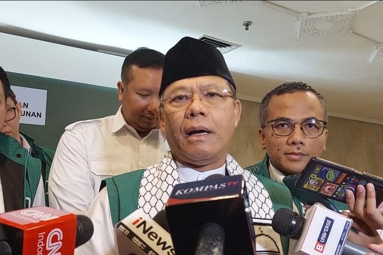 Plt Ketua Umum (Ketum) Muhamad Mardiono di Hotel Mercure Ancol, Jakarta Utara, Sabtu (11/11/2023).