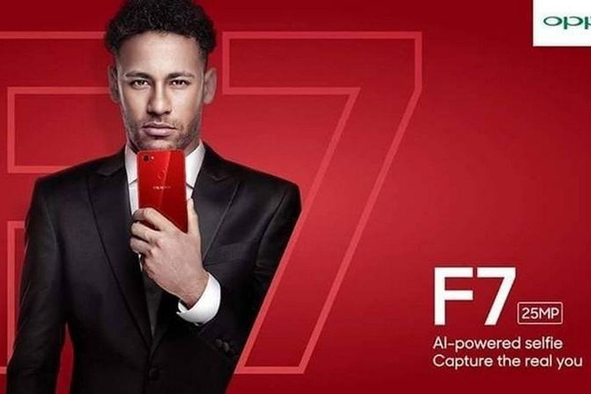 Neymar Jr sebagai duta Oppo.