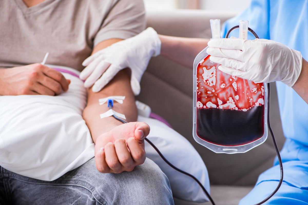 Ilustrasi transfusi darah