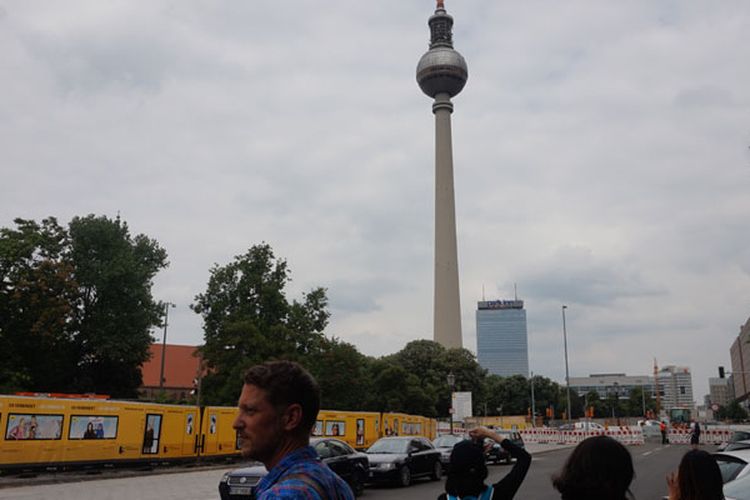 Menara Televisi Berlin merupakan salah satu destinasi wisata terkenal di Berlin, Jerman. Foto diambil Rabu (20/6/2018).