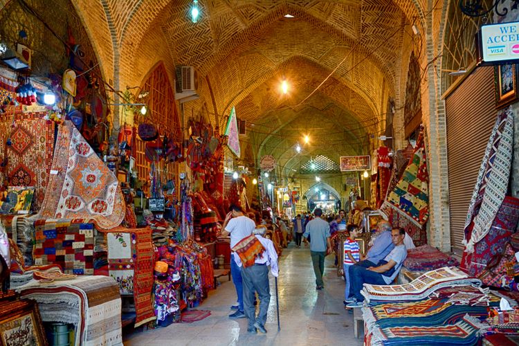 Vakil Bazaar di Kota Shiraz, Iran