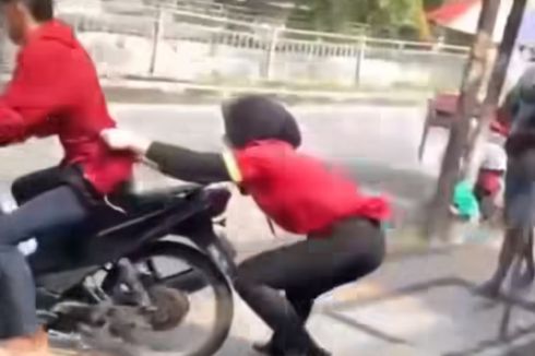 Viral, Video Aksi Karyawan Perempuan di Semarang Kejar Pencuri Bermotor sampai Tubuh Tersungkur