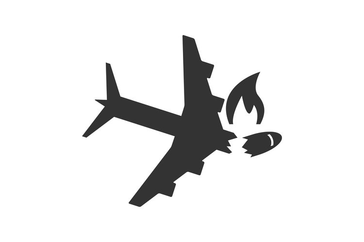 Ilustrasi kecelakaan pesawat