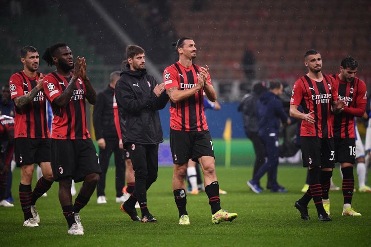 Momen selepas pertandingan matchday keempat Grup B Liga Champions 2021-2022, AC Milan vs FC Porto, di Stadion San Siro, Kamis (4/11/2021) dini hari WIB