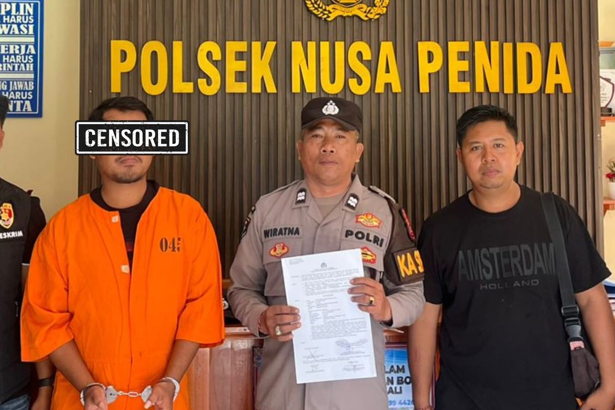 Penganiaya pasutri di Nusa Penida, Kabupaten Klungkung, ditahan oleh Polsek Nusa Penida. 