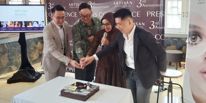 Konferensi pers perayaan ulang tahun Artisan Professionnel ketiga di Jakarta (28/11/2019).