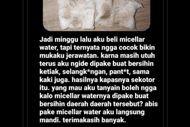 Amankah micellar water untuk membersihkan ketiak dan selangkangan?