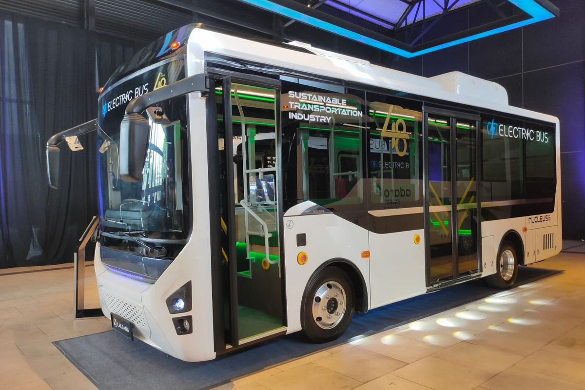 Peluncuran bodi bus listrik Nucleus 6 buatan karoseri laksana