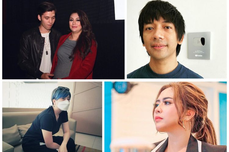 Kolase foto Celine Evangelista dan Stefan William, Rian D'MASIV, Leony Vitria, serta Maharani Kemala