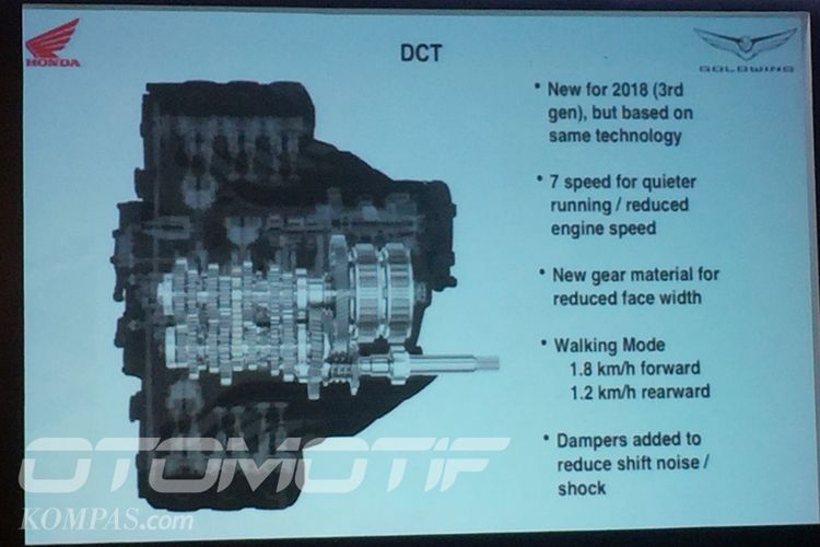 Di Indonesia, Honda Gold Wing 2018 ditawarkan hanya dengan opsi DCT.