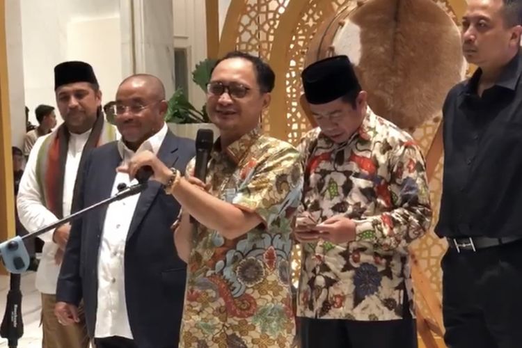 Sekjen PKB Hasanuddin Wahid di Nasdem Tower, Gondangdia, Menteng, Jakarta, Jumat (15/3/2024). 