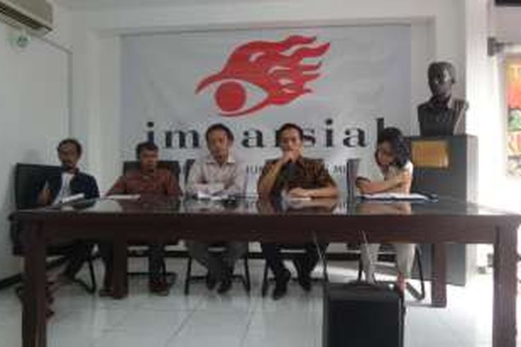 Konferensi pers Imparsial di Kantor Imparsial Jakarta, Selasa (10/1/2017).