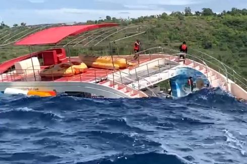 Terseret Arus, Ponton Akomodasi Wisata Tenggelam di Nusa Penida