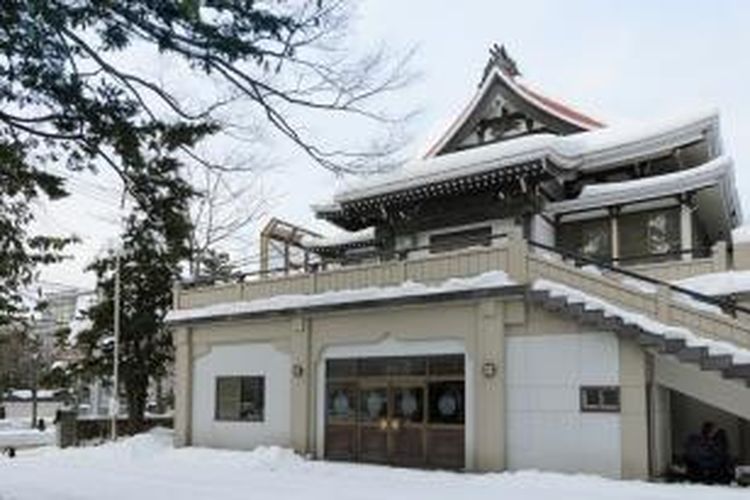 Kuil tradisional di Sapporo, Jepang. 