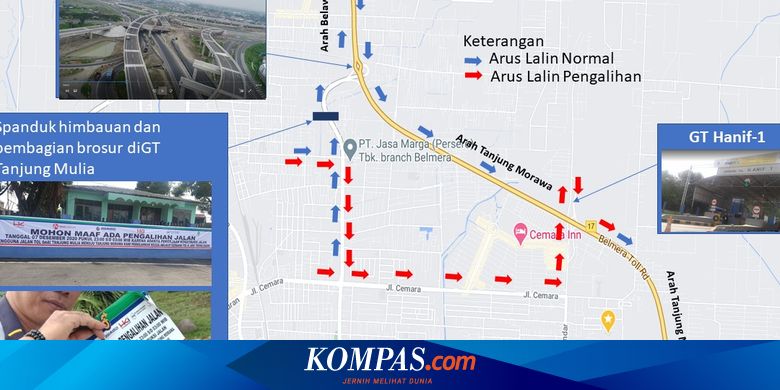 Ada Konstruksi Ramp 4, Lalin GT Tanjung Mulia Dialihkan ke GT Hanif-1