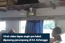 Viral, Video Penumpang Pasang Kipas Angin di KA Airlangga, KAI Ingatkan Bahayanya 
