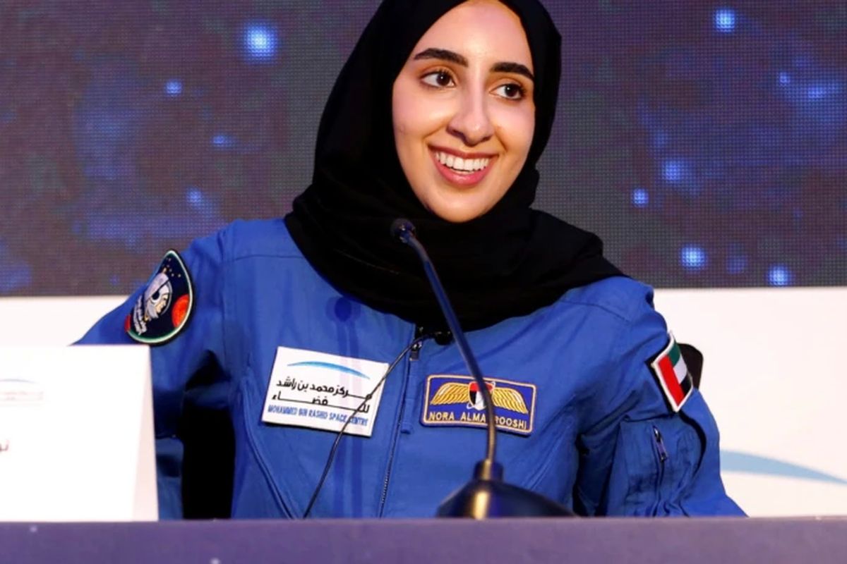 Nora Al Matrooshi (28), astronot perempuan Arab pertama, dalam wawancara di Dubai, Uni Emirat Arab, 7 Juli 2021.
