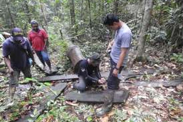 Tim Patroli BBKSA Papua bersama masyarakat Mitra Polhut menemukan salah satu titik ancaman di wilayah sereh yang juga masuk kawasan Cagar Alam Cycloop beberapa waktu lalu.