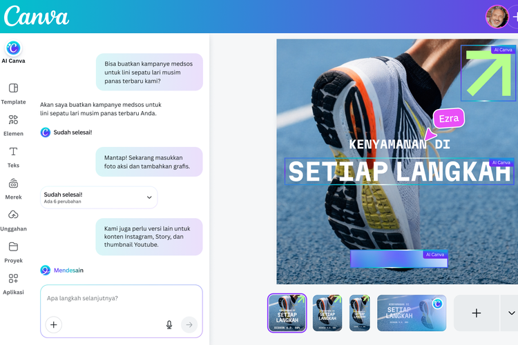 Tampilan fitur Orkestrasi agen (Agentic Orchestration) di Canva