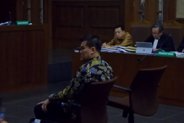 Andi Agustinus alias Andi Narogong bersaksi untuk terdakwa Setya Novanto di Pengadilan Tipikor Jakarta, Senin (22/1/2018).