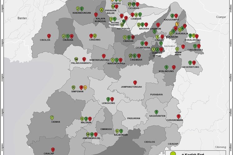 Update data Covid-19 Kabupaten Sukabumi, Jawa Barat, Sabtu (2/1/2021).