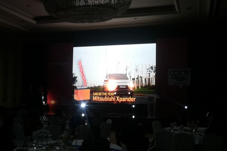 Mitsubishi Xpander meraih penghargaan car of the year di ajang Otomotif Award 2018 yang diselenggarakan di Jakarta, Rabu (28/3/2018).