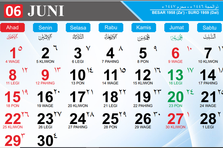 Apakah Tanggal 9 Juni 2025 Libur? Cek Tanggal Merah dan Cuti Bersama