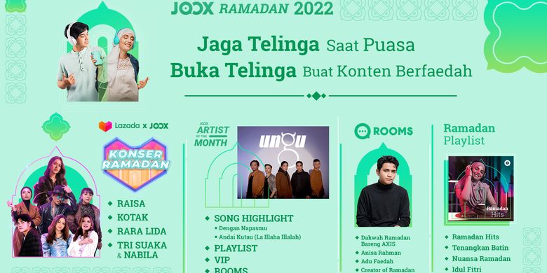 Platform streaming JOOX menghadirkan sejumlah konten berfaedah selama Ramadhan 2022