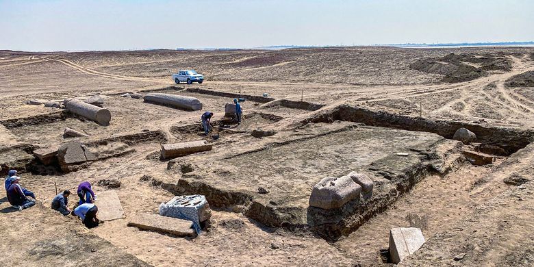 Ruinas del Templo del Dios de Zeus encontradas en la Península del Sinaí en Egipto