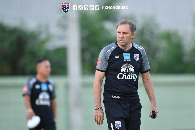 Pelatih Timnas Thailand, Milovan Rajevac. 