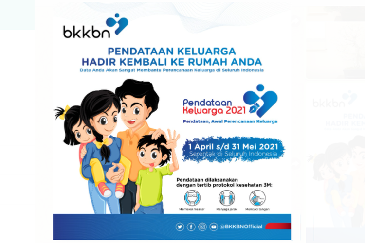 Tangkapan layar poster BKKBN soal Pendataan Keluarga 2021.