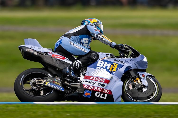 Alex Marquez saat berlaga pada MotoGP Australia 2025 