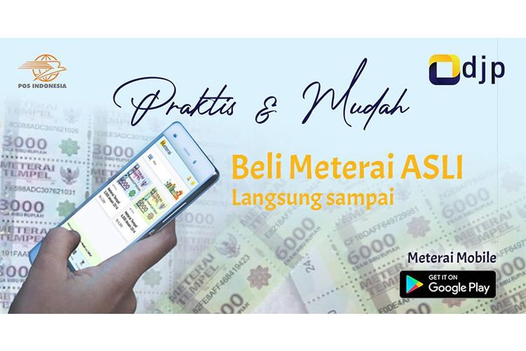 Poster aplikasi mobile order meterai Pos Indonesia 