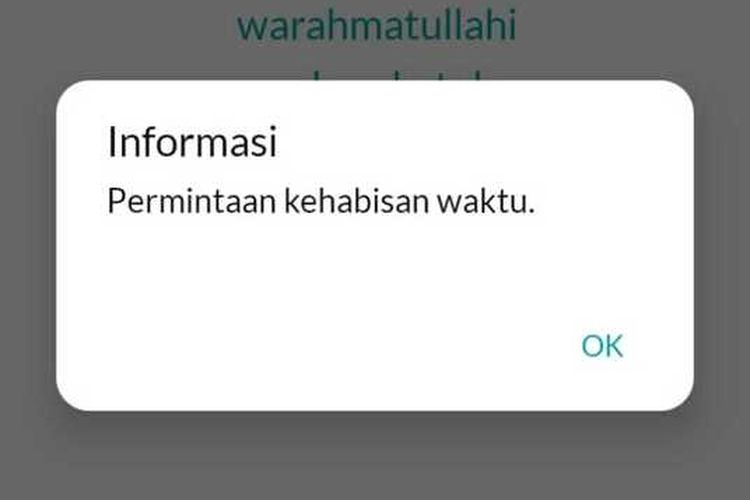 tangkapan layar BSI error.