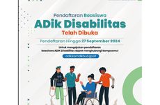 Beasiswa ADik Disabilitas 2024 Dibuka, Ada Bantuan UKT dan Biaya Hidup