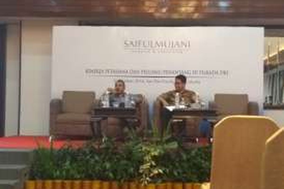 Rilis survei Saiful Mujani Research Center (SMRC) bertema 'Kinerja petahana dan peluang penantang di Pilkada DKI' di Hotel Pan Pacific, Jakarta Pusat, Kamis (20/10/2016).