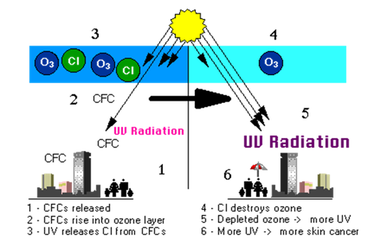 Proses penipisan lapisan ozon karena gas CFC