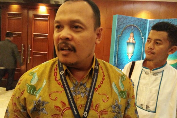 Direktur PT BIJB M Singgih saat ditemui dalam acara Pembinaan dan Travel Umroh dalam rangka Penerbangan Umroh dari Bandara Kertajati di Hotel Aryaduta, Bandung, Kamis (10/5/2019) malam.