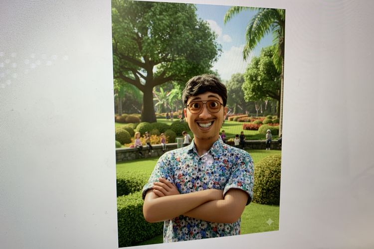 Contoh prompt Gemini AI animasi Pixar.