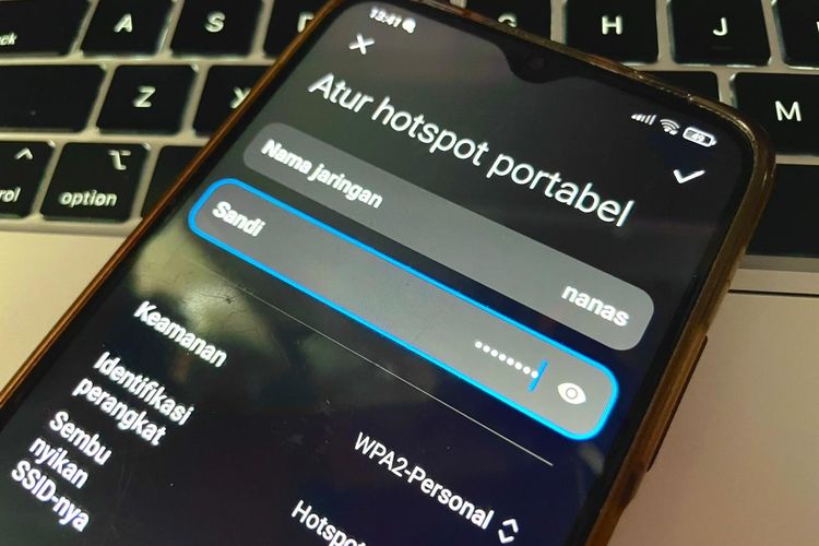 Cara ganti password hotspot di ponsel Android.