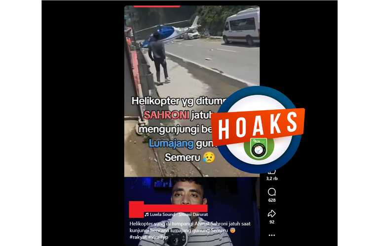 [VIDEO] Muncul Hoaks Helikopter yang Ditumpangi Sahroni Jatuh di Lumajang