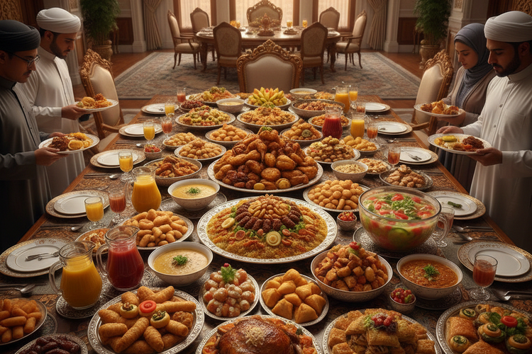 Ilustrasi buka puasa berlebihan